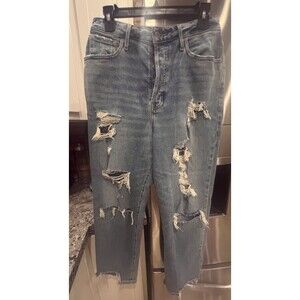 Holister Curvy Ultra High Rise Vintage Straight Crop 28 X 25 7Short